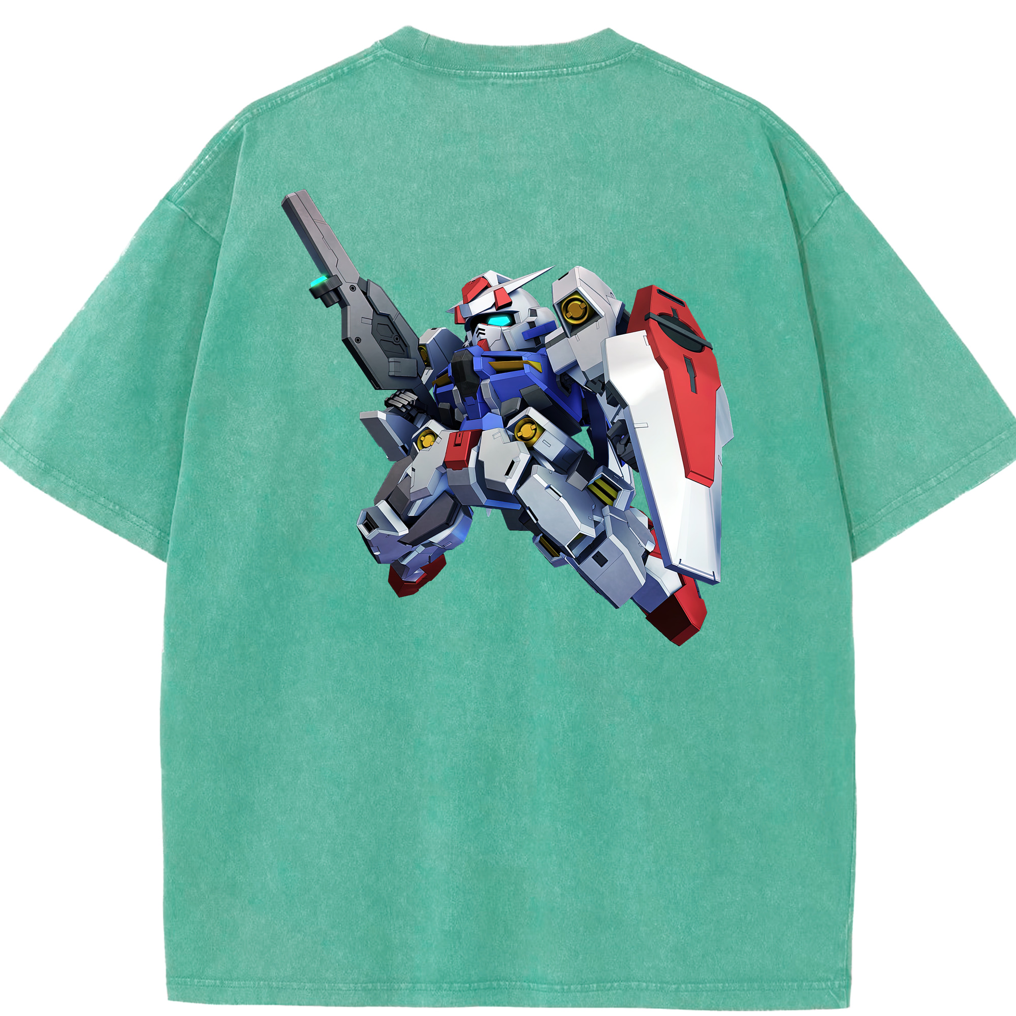 （画像用） 機動戦士ガンダム Mobile Suit Gundam 綿100% ヴィンテージ風 半袖Tシャツ（背面プリント）